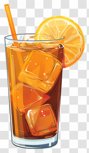 Iced Tea With Lemon Slice - Iced Tea With Lemon Refreshment Transparent PNG
