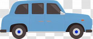 Cartoon Car - Blue Cartoon Car Illustration Transparent PNG