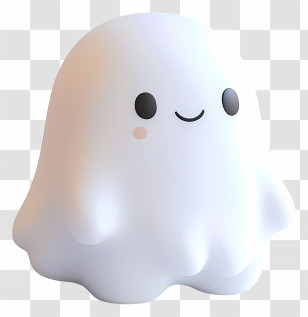 Cute Ghost - Cute Smiling Ghost Transparent PNG