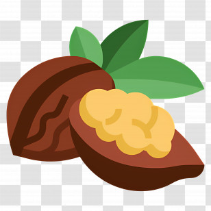 Walnut - Shea Nuts With Leaves Transparent PNG