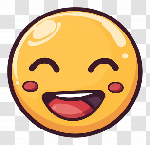 Smile Emoji - Happy Laughing Emoji Illustration Transparent PNG