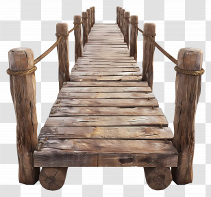 Wooden Pier - Rustic Wooden Dock On Water Transparent PNG