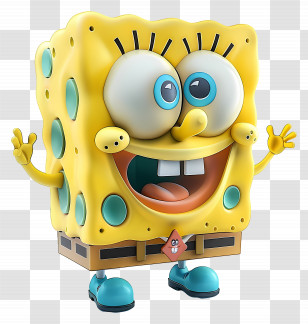 Spongebob - Yellow Sponge Cartoon Character Transparent PNG