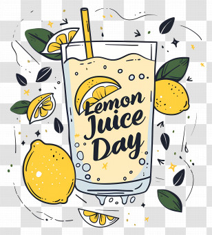 Lemon Juice Day - Lemon Juice Day Celebration Transparent PNG