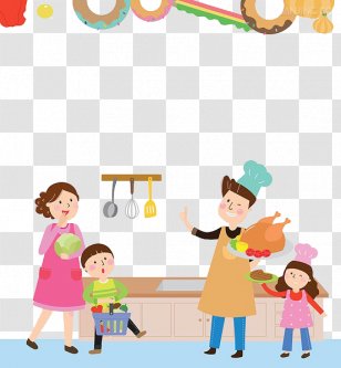 Parent Cartoon Clip Art - Parents Do Food Transparent PNG