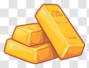 Gold Bars - Shiny Gold Bars For Wealth And Investment Transparent PNG