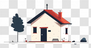 House - Charming Cartoon House Illustration Transparent PNG