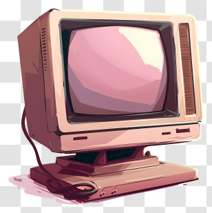 Computer Monitor - Vintage Computer Monitor Transparent PNG