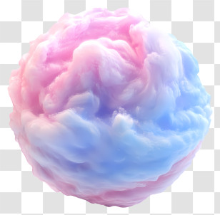 Cotton Candy Planet - Colorful Cotton Candy Transparent PNG