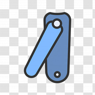 Nail Cutter - Blue Pocket Knife Illustration Transparent PNG