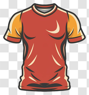 Clothing - Stylish Red And Yellow T-shirt Transparent PNG