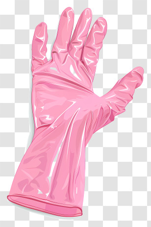 Pink Rubber Glove - Pink Rubber Cleaning Glove Illustration Transparent PNG
