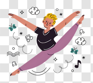 Dancer - Ballet Dancer In Black Top Transparent PNG
