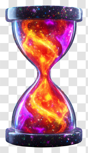 Psychedelic Color - Cosmic Galaxy Hourglass Transparent PNG