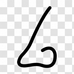Nose Symbol - Text - Character Side Sketch Transparent PNG