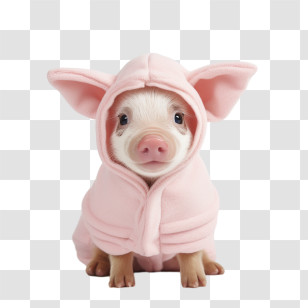 Pet Photo Day
 - Cute Piglet In Pink Hoodie Transparent PNG
