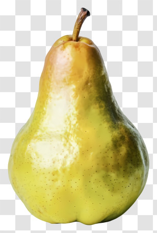 Cartoon - Ripe Yellow Pear Fruit Transparent PNG