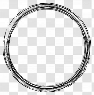 Drawn Circle - Circular Frame Sketch Design Transparent PNG