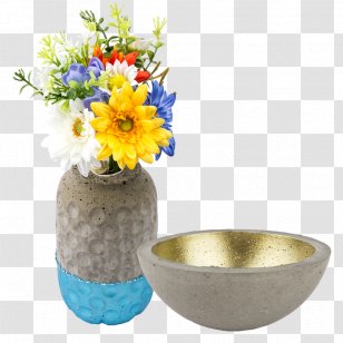 Concrete Creativity Ceramic Vase Metalcasting - Bank - Beton Transparent PNG