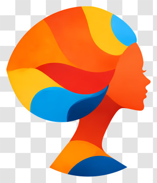 Profile Icon - Colorful Silhouette Design Transparent PNG
