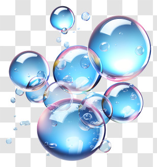 Realistic 3d Style Soap Bubbles - Transparent And Shiny Soap Bubbles Transparent PNG