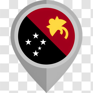 Papua New Guinea Flag - Papua New Guinea Flag Pin Transparent PNG