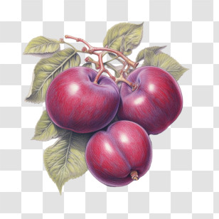 Plums Fruit
 - Purple Plums On A Branch Transparent PNG