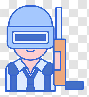 Pubg Icon - Cartoon Soldier With Helmet And Gun Transparent PNG