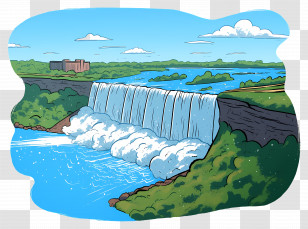 Niagara Falls - Beautiful Waterfall In Nature Transparent PNG