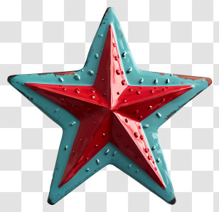 Star - Red And Blue Star Decoration Transparent PNG
