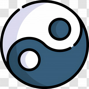 Yin Yang - Yin Yang Symbol In Black And White Transparent PNG