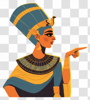 Egyptian Queen - Illustration Of An Egyptian Queen Transparent PNG