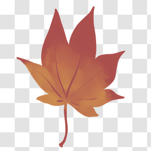 Icon - Bright Autumn Maple Leaf Transparent PNG