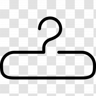 Clothes Hanger - Simple Black Hanger Transparent PNG