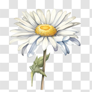Daisy Flower - White Daisy Flower Illustration Transparent PNG