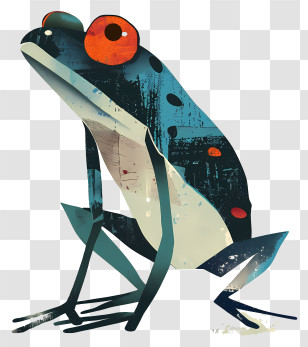 Cartoon Frog - Abstract Artistic Frog Transparent PNG