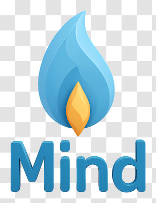 Mind Logo - Mind Blue Flame Logo Transparent PNG