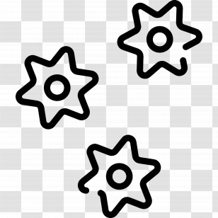 Bullet Hole - Black Outline Gears Icon Transparent PNG