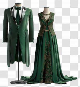 Formal Wear Pakistan - Elegant Green Formal Attire Transparent PNG