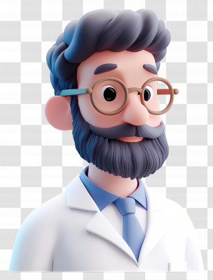 Man Scientist - Cartoon Scientist Character Transparent PNG