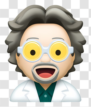 Scientist - Happy Scientist Emoji Transparent PNG