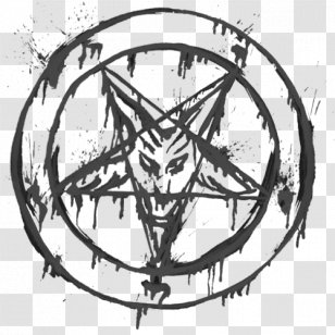 Church Of Satan The Satanic Bible Satanism Pentagram Sigil Baphomet - Line Art Transparent PNG