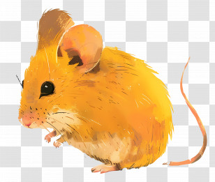 Cute Mouse - Yellow Mouse Illustration Transparent PNG