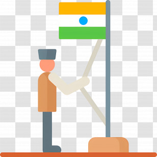 India Flag - Person Raising Indian Flag Transparent PNG