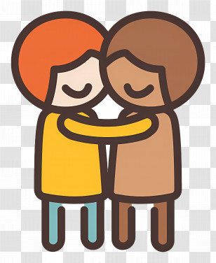 Friendship - Two People Hugging Transparent PNG