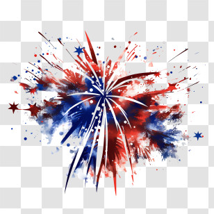 Costa Rica Independence Day - Colorful Fireworks Display Transparent PNG