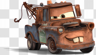 Cartoon Car - Smiling Rusty Tow Truck Transparent PNG