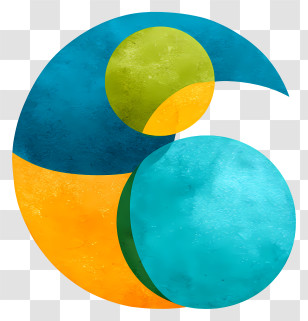 Explore Logo - Blue-Green Abstract Circular Icon Transparent PNG