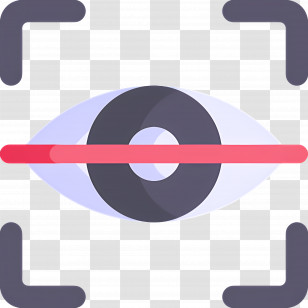 Eye Scanner - Eye With Scanning Line Icon Transparent PNG