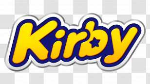 Kirby Logo - Kirby Logo In Yellow And Blue Transparent PNG